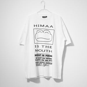 NISHIMOTO IS THE MOUTH × HIMAA  S/S TEE NIMHM-01 WHITE