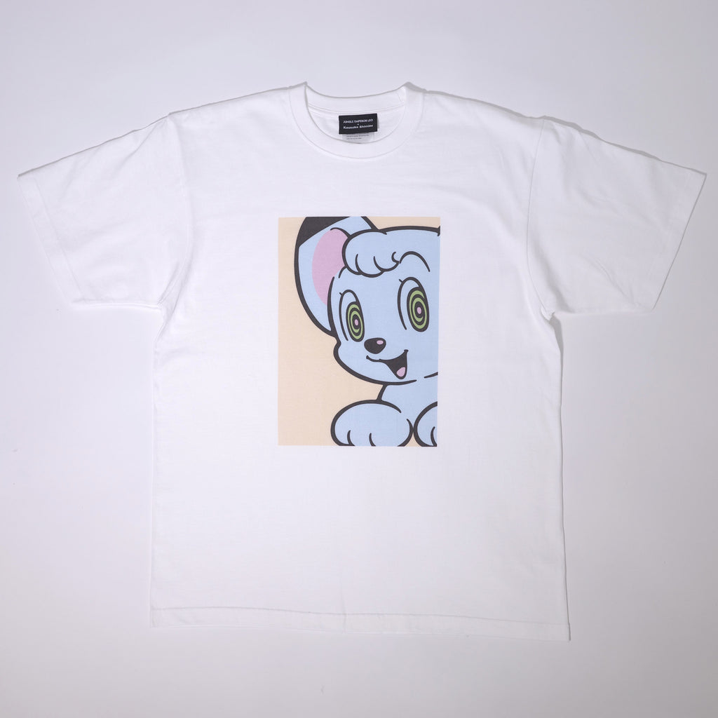 KOUSUKE SHIMIZU x Jungle Emperor S/S TEE JLKS-26 WHITE x BLUE
