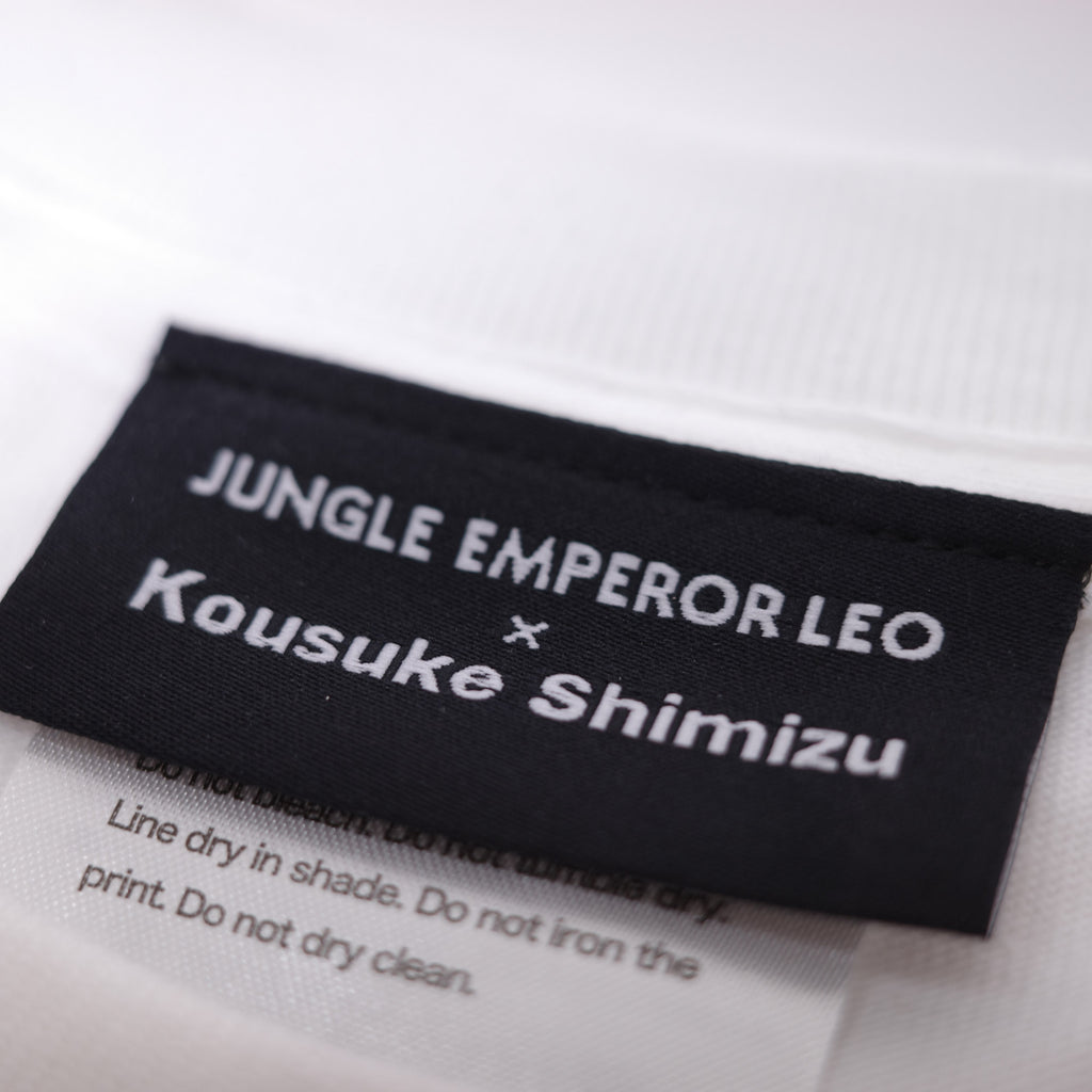 KOUSUKE SHIMIZU x Jungle Emperor S/S TEE JLKS-26 WHITE x BLUE
